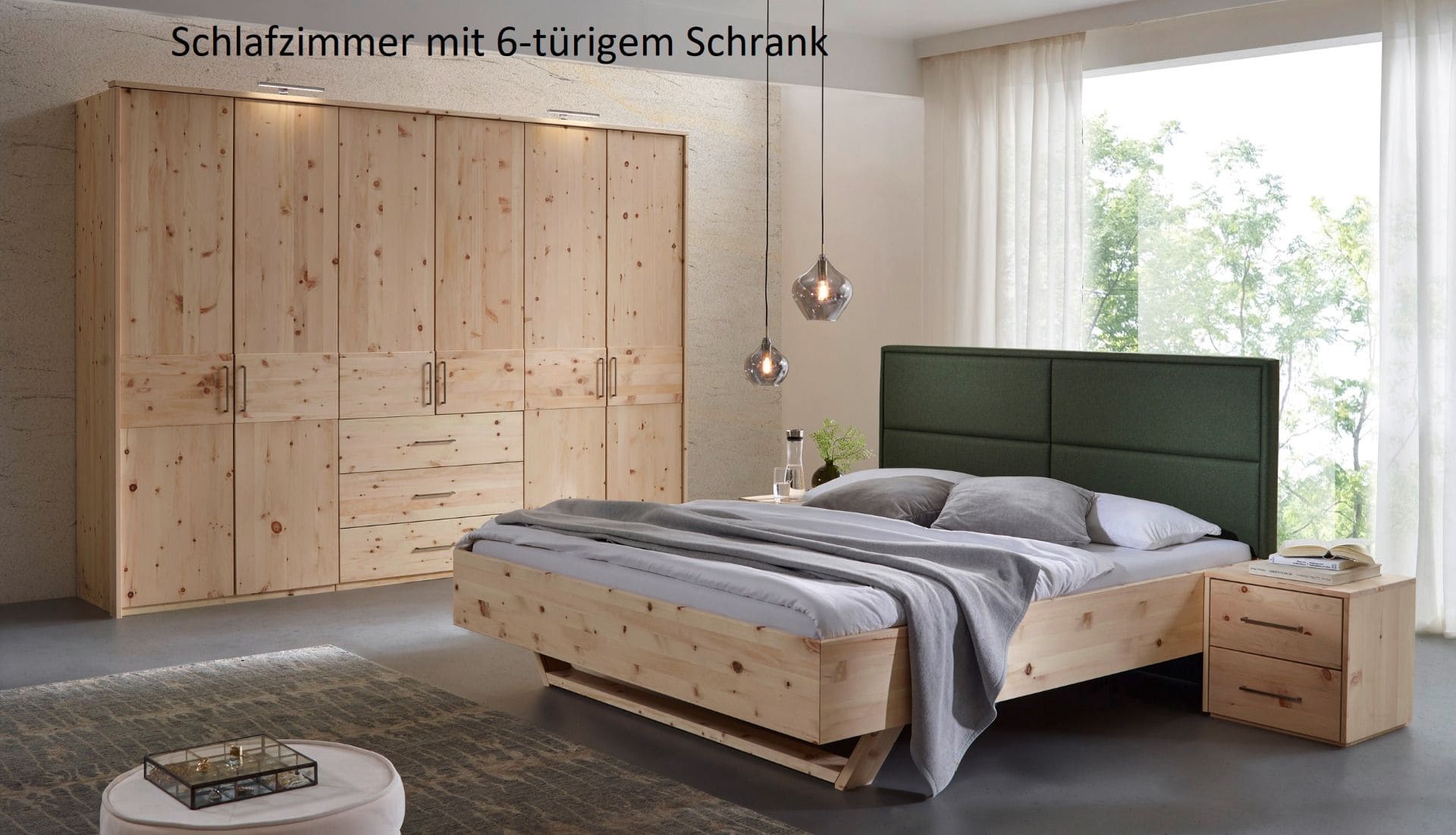 Schlafzimmermöbel aus Zirbenholz